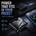 10,000mAh Mini Power Bank, Portable Wireless Charger with 3 USB Ports, Compact External Battery Pack for Smartphones & Small Devices