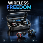 TWS Bluetooth 5.1 Wireless Earbuds – Mini Stereo Earphones with IPX7 Water Resistance