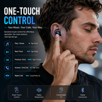 TWS Bluetooth 5.1 Wireless Earbuds – Mini Stereo Earphones with IPX7 Water Resistance