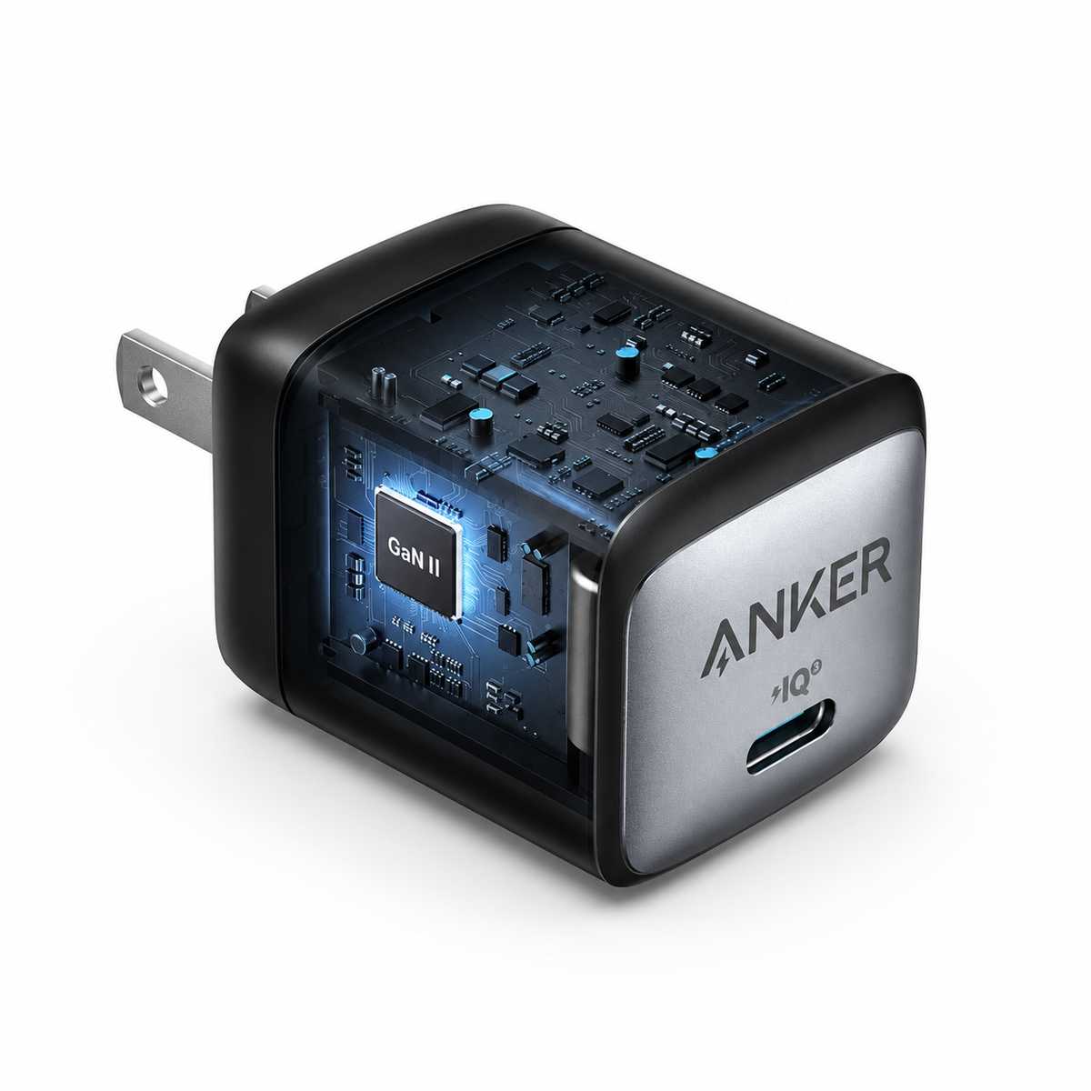 Anker Nano II 30W GaN USB-C Fast Charger | Compact Power Adapter for iPhone 16/15, Samsung Galaxy, iPad, MacBook Air & USB-C Devices