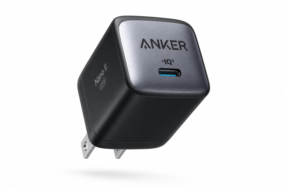 Anker Nano II 30W GaN USB-C Fast Charger | Compact Power Adapter for iPhone 16/15, Samsung Galaxy, iPad, MacBook Air & USB-C Devices