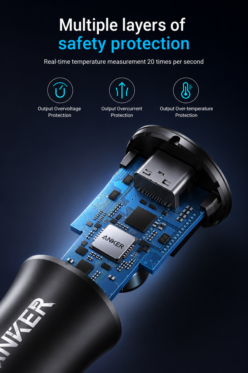 Anker 30W Dual-Port USB Car Charger | Fast Charging Adapter with USB-C & USB-A for iPhone, Samsung & More