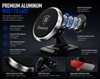 Baseus Magnetic Car Phone Mount, 360° Rotating Air Vent Phone Holder, Strong Magnetic Cell Phone Holder for iPhone, Samsung Galaxy, Google Pixel & All Smartphones