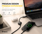 Baseus Digital Display Lightning Cable, Fast Charging USB Data Cable with Real-Time Power Display, 1M, 480Mbps Sync for iPhone 14/13/12/11/XR/XS/X/8/7/SE - Black