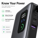 UGREEN 67W Power Bank 20,000mAh with Built-in USB-C Cable, PD Fast Charging Portable Charger for MacBook Air, iPhone 16/15, iPad, Samsung Galaxy, Steam Deck & Nintendo Switch