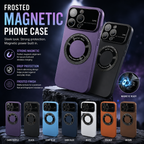 Frosted Magnetic Phone Case for iPhone, Shockproof Protective Cover, Anti-Drop Matte Finish, Full Coverage Slim Case