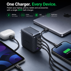 UGREEN 65W GaN Fast Charger, 4-Port USB-C & USB-A PD Wall Charger, Foldable Multi-Port Charging Station for MacBook Pro/Air, iPhone 16/15/14, iPad, Samsung Galaxy, Steam Deck & More