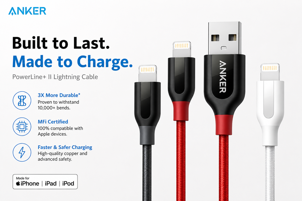 Anker Premium USB-C Fast Charging Cable | Durable High-Speed Data Sync & Charging Cable