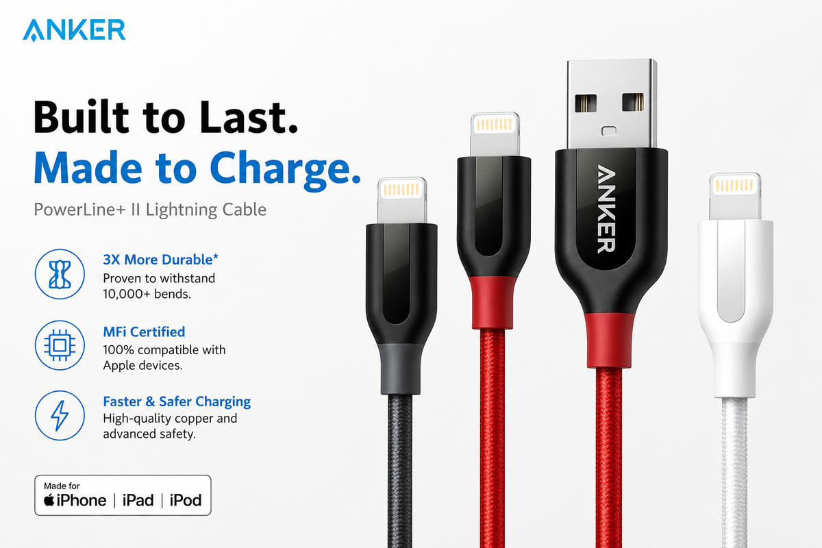 Anker Premium USB-C Fast Charging Cable | Durable High-Speed Data Sync & Charging Cable