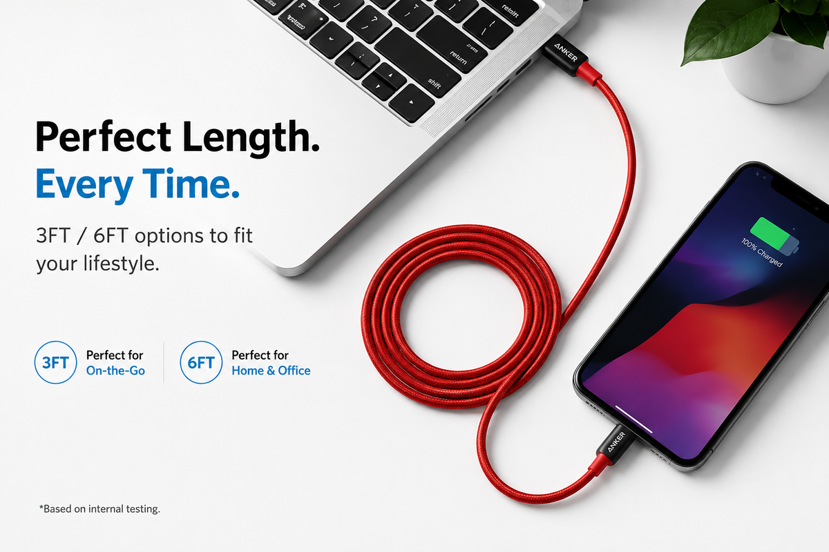 Anker Premium USB-C Fast Charging Cable | Durable High-Speed Data Sync & Charging Cable