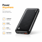 Essager 10000mAh PD20W Fast Charging Power Bank, Portable Charger with USB-C & USB Output, QC3.0 External Battery Pack for iPhone 16/15, Samsung Galaxy, iPad & USB Devices