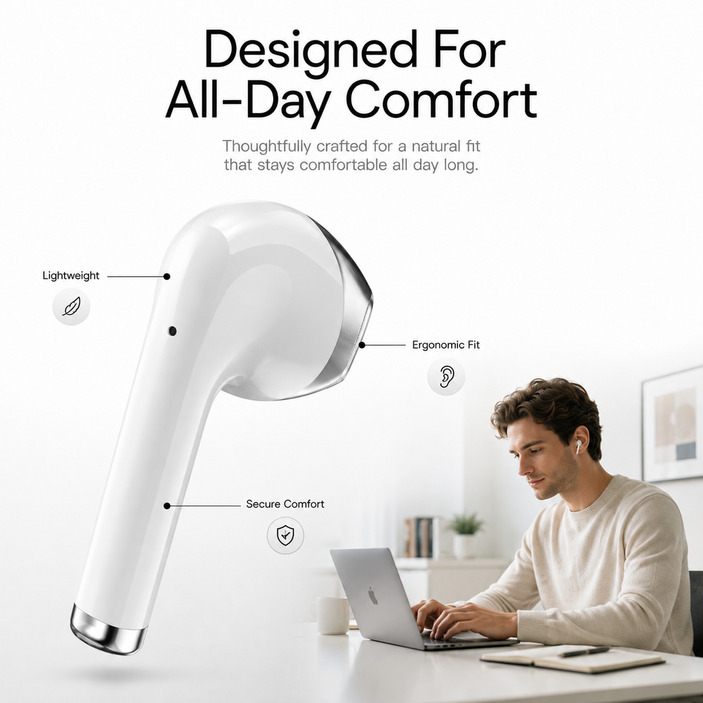 REMAX AlloyBuds 1 True Wireless Earbuds, Bluetooth 5.3 Wireless Headphones with HD Calls, Hi-Fi Stereo Sound, Low Latency, Touch Control & USB-C Charging Case
